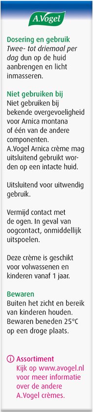 A.Vogel Arnica crème - Bij blauwe plekken - 30 gr