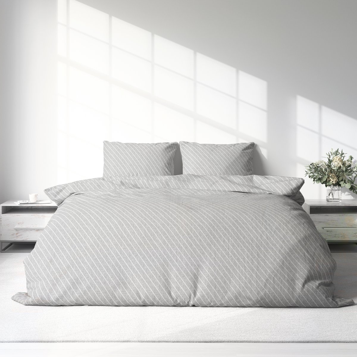 Dekbedovertrek 100% Katoen Premium - 240 x 220cm (Lits-jumeaux) - Jeans Grey