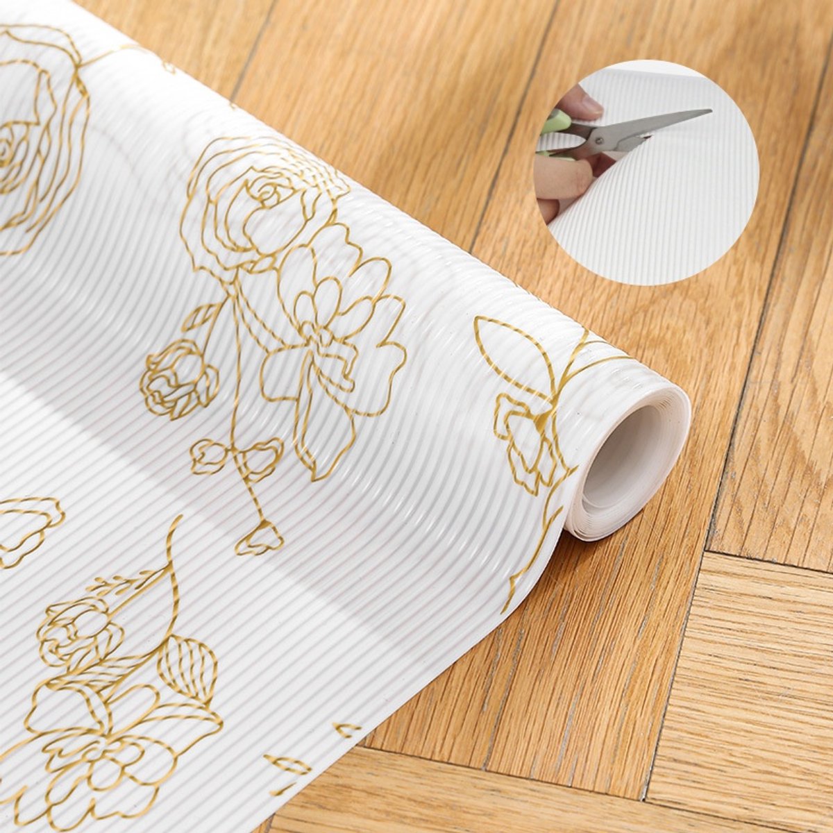 Niet-klevende, antislip EVA-koelkastmat – Plastic koelkastonderlegger – Kastplankbeschermer – Keukenmat voor onder de gootsteen – Lade-inlegger voor kasten en schoenenkasten – Op maat te knippen, water- en oliebestendige keukenmat - 45 x 300 cm