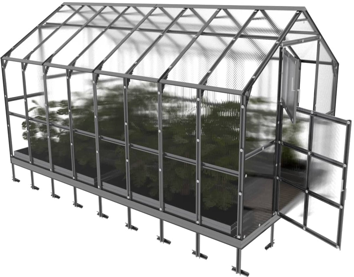Klasika Serre de jardin en polycarbonate 2,35x4,12m 9,64m² House