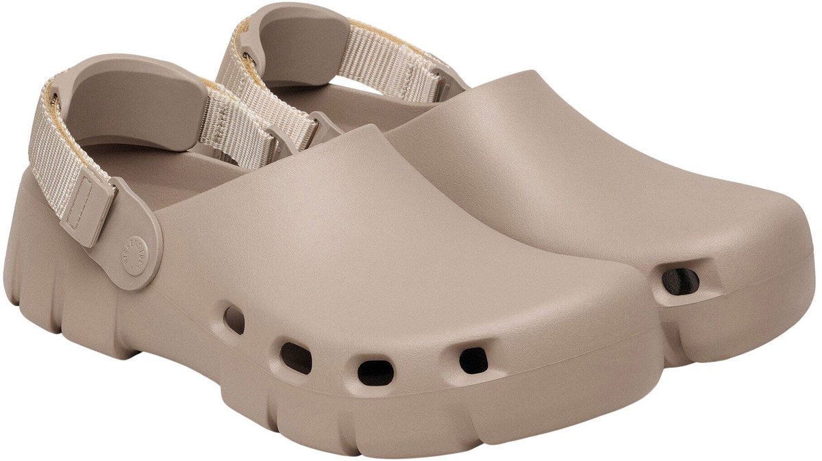 Birkenstock Birki-Flow TEX EVA Instappers Senior Beige