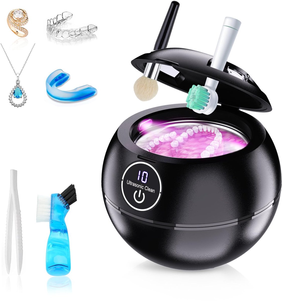 Ultrasone Reinigingsapparaat – Compacte Ultrasonic Cleaner voor Diepe Reiniging van Sieraden, Brillen en Kleine Voorwerpen