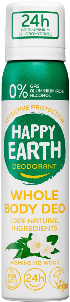 Happy Earth 100% Natuurlijke Body Deo Spray Jasmine Ho Wood - 100 ml