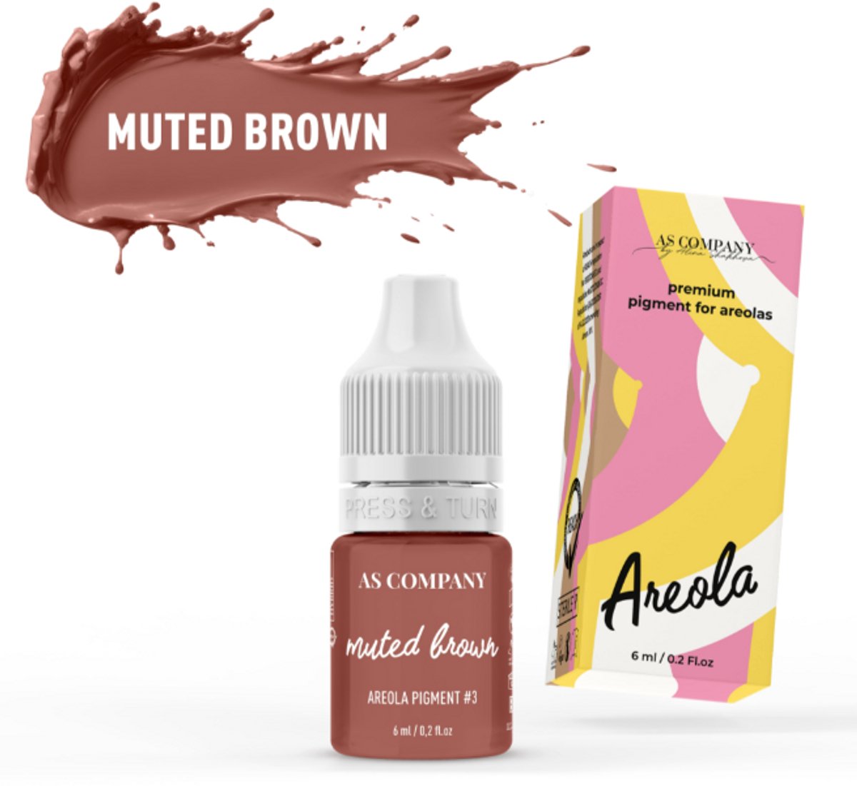 ASCompany Pigment – Muted Brown 6 ml – Areola Pigment