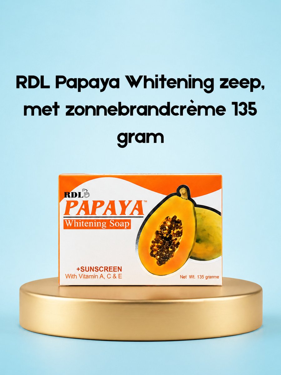RDL Papaya whitening zeep + Sunscreen 135 gr