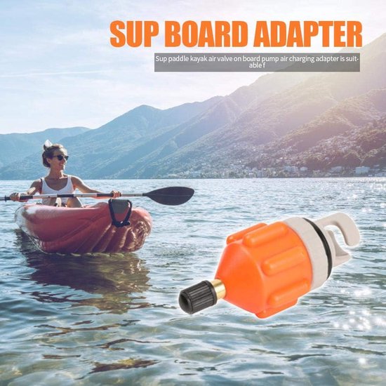 Sup Pompadapter - Ventiel Adapter - Watersport Accessoires - Multifunctionele Koppelingen - 80 mm - Oranje — afbeelding 5