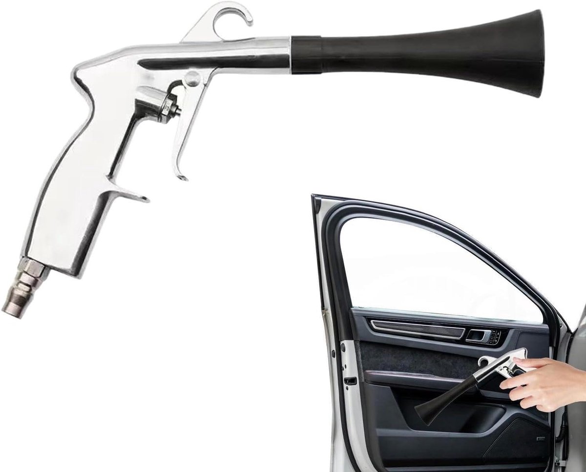 Hogedrukblazer - Luchtblazer - Auto Interieur Reinigen - Contactloos Stof Verwijderen - 360 g - Zwart