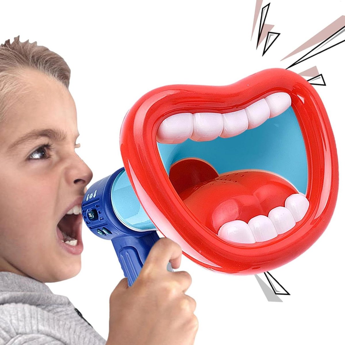 Megafoon Luidspreker - Praat Versterker - Feest Geluid - Spraak Wisselaar - 18 cm Lengte - Blauw