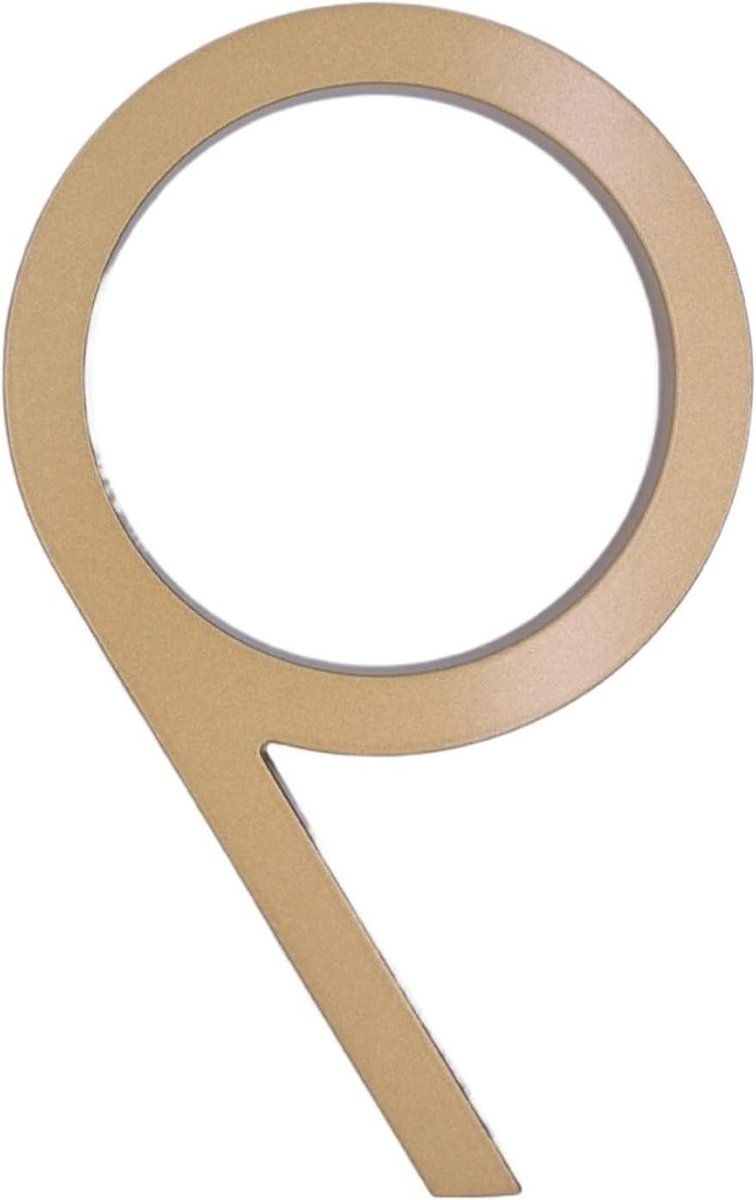 Huisnummer - Adresbordje - Huis Herkenning - Modern Design - 200mm - Goud