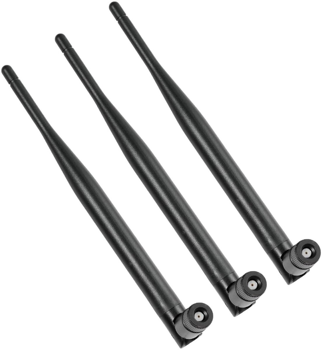 WLAN Antenne - Wifi Versterker - Signaal Verbeteren - Dualband 24/58 GHz - 3 stuks 20 cm - Zwart