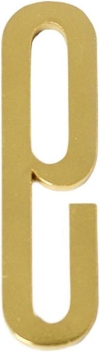 Gouden Deurnummer - Huisnummer Label - Huis Identificatie - Met Magneten - 7cm Hoog - Goud