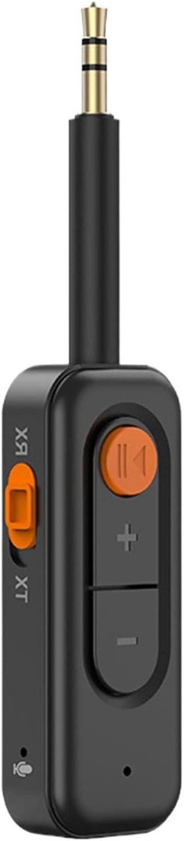 Draadloze Audio Adapter - Zender Ontvanger - Muziek Streamen - Ruisonderdrukking - 10 uur batterij - Zwart