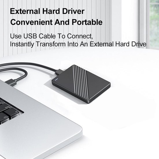 Externe Harde Schijf - Draagbare SSD - Gegevens Opslaan - Snelle USB 3.0 - 2.5 inch - Blauw — afbeelding 3