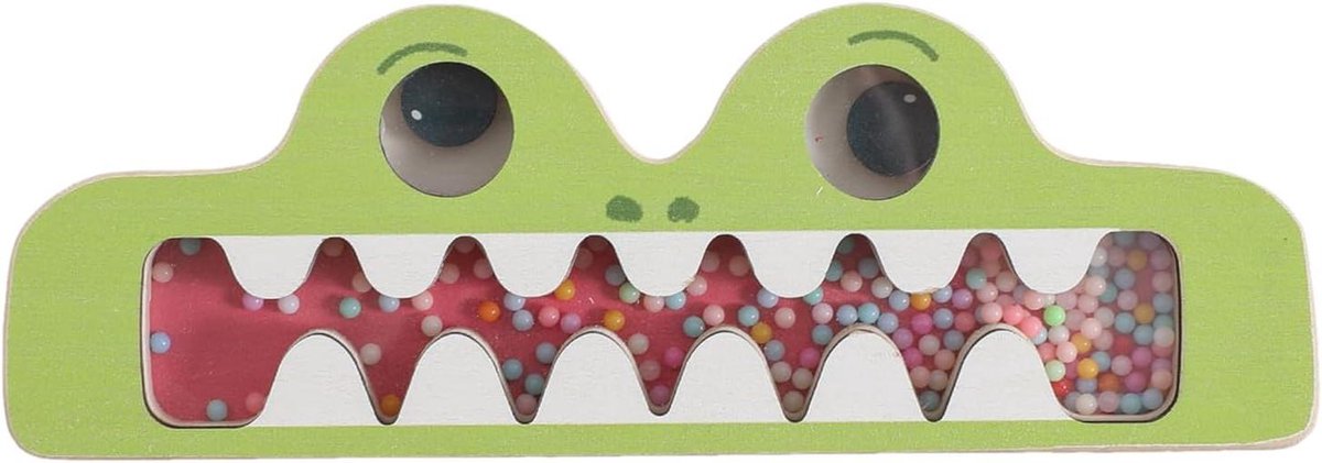 Regenstok Educatief - Schudinstrument Dier - Baby Ontwikkeling - Kalmerend Geluid - 21 cm - Krokodil