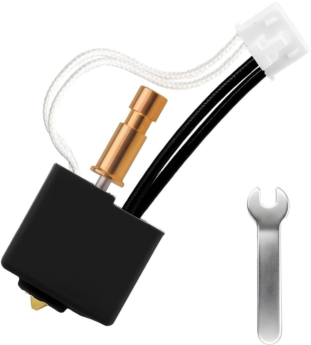 3D Printer Hotend - Printkop Kit - Hoge Snelheid Printen - Bimetalen Heatbreak - 04 mm Messing - Zilver