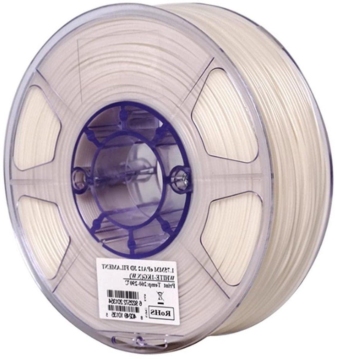 Nylon Filament - 3D Print Materiaal - Onderdelen Printen - Hoge Temperatuur Bestendig - 1.75mm 1kg - Wit