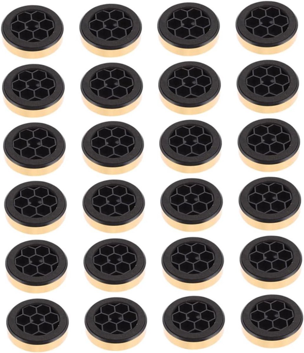 Versterker Isolatie Voetjes - Chassis Pads - Apparatuur Stabiliseren - Schokabsorberend Ontwerp - 24 Stuks - Zwart