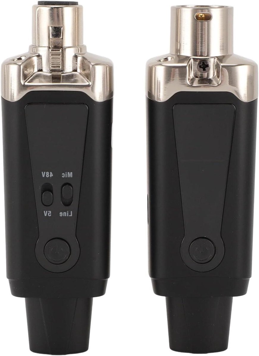 Draadloze Microfoon - Zender Ontvanger - Live Optredens - UHF Technologie - 50-80 Meter - Zwart