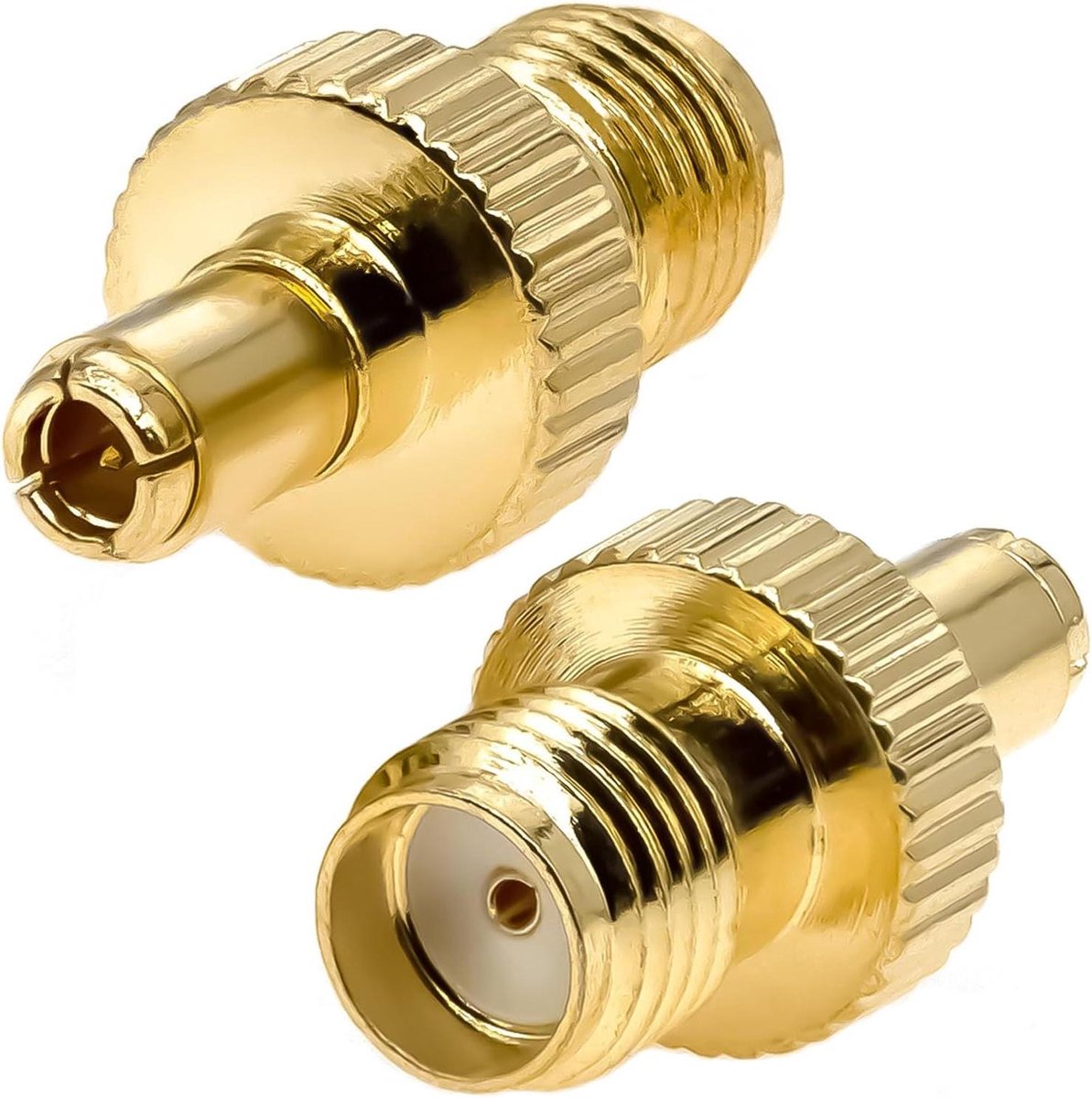 Antenne Connector - SMA TS9 Adapter - Signaal Verbinding - Laag Signaalverlies - 2 Stuks - Goud