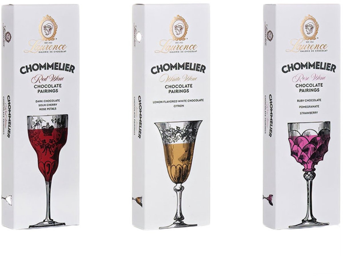 Ruby chocolade met granaatappel en aardbeivlokken Laurence Chommelier Rose Wine, 100 g