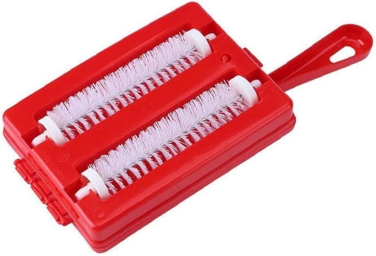 Kruimelborstel Dubbele Borstel - Schoonmaker Collector - Tafel Snel Schoon - Opvangbak Ingebouwd - 2 x 2 cm - Niet gespecificeerd