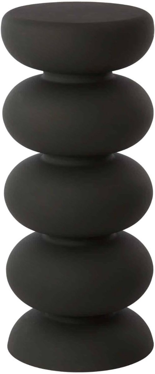 Decoratieve Zuil - Bijzettafel Standaard - Meubels Presenteren - Modern Design - 35 x 80 cm - Mat Zwart