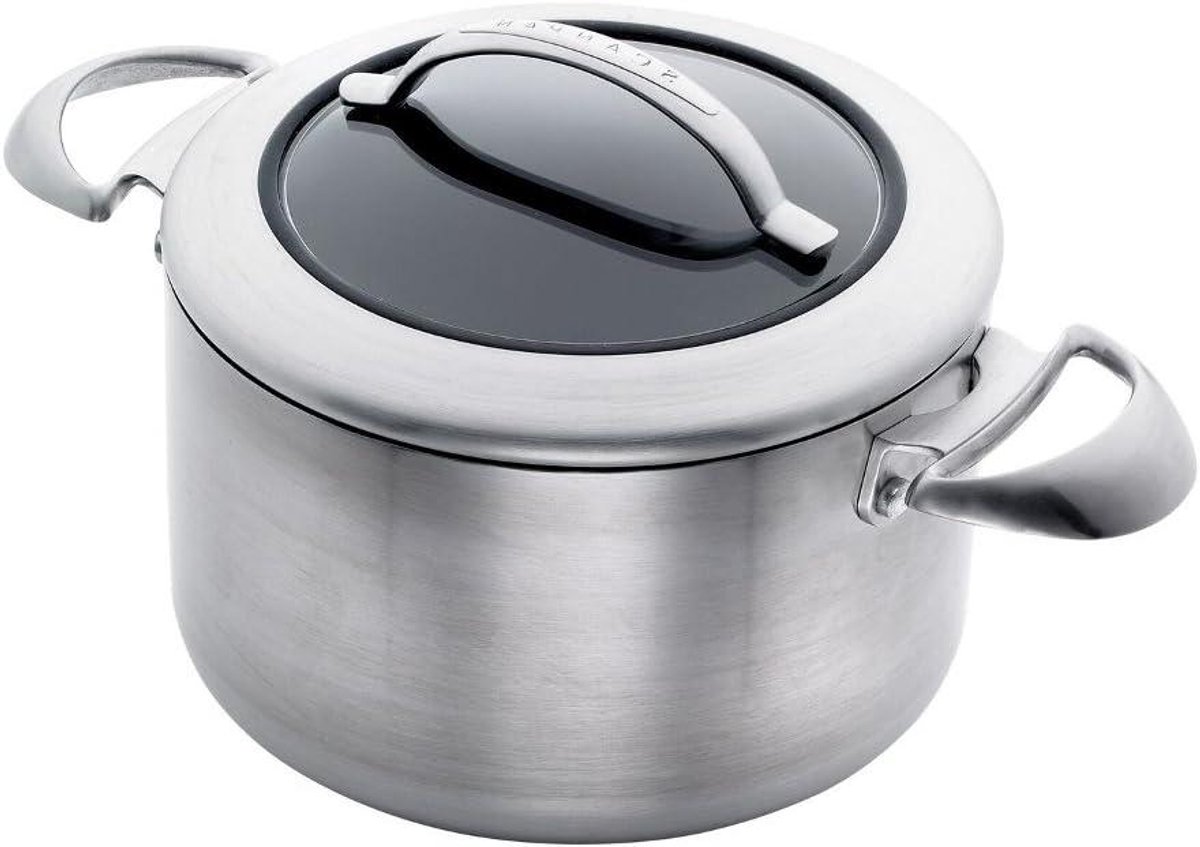 Kookpan met deksel - Sauspan - Luxe Koken - Handgemaakt Deens - 35 Liter - Zilver