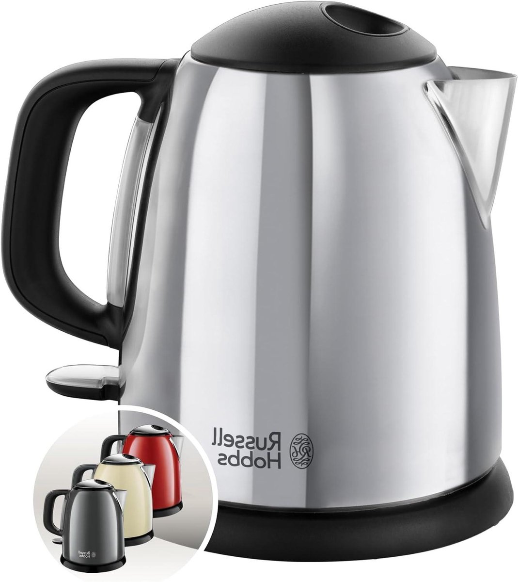 Compacte Waterkoker - Snelkookfunctie Waterketel - Snel Water Koken - Energie Besparend - 1 Liter - Zilverkleurig