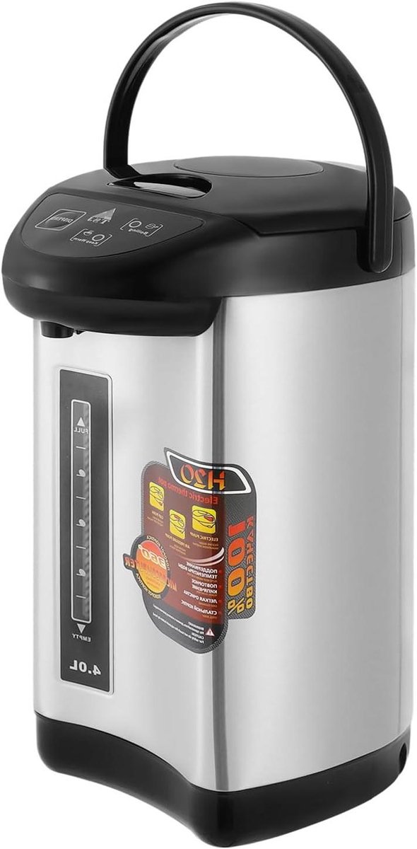 Warmwaterdispenser - Glühweinkoker Waterkoker - Snel Heet Water - Warmteopslagfunctie - 4 Liter - Zwart