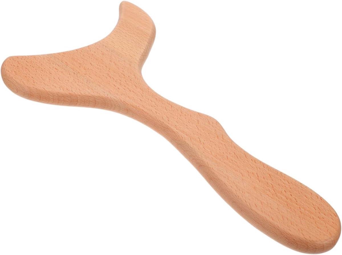 Houten Massageplaat - Gezicht Lichaam - Spierontspanning - Visvormig Ontwerp - 35 x 19 cm - Lichtgeel