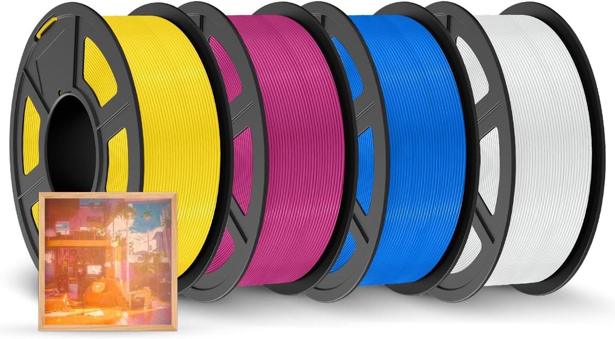 PLA Filament Set - 3D Print Materiaal - Full Color Printen - Maatnauwkeurig 175mm - 4 x 11 kg
