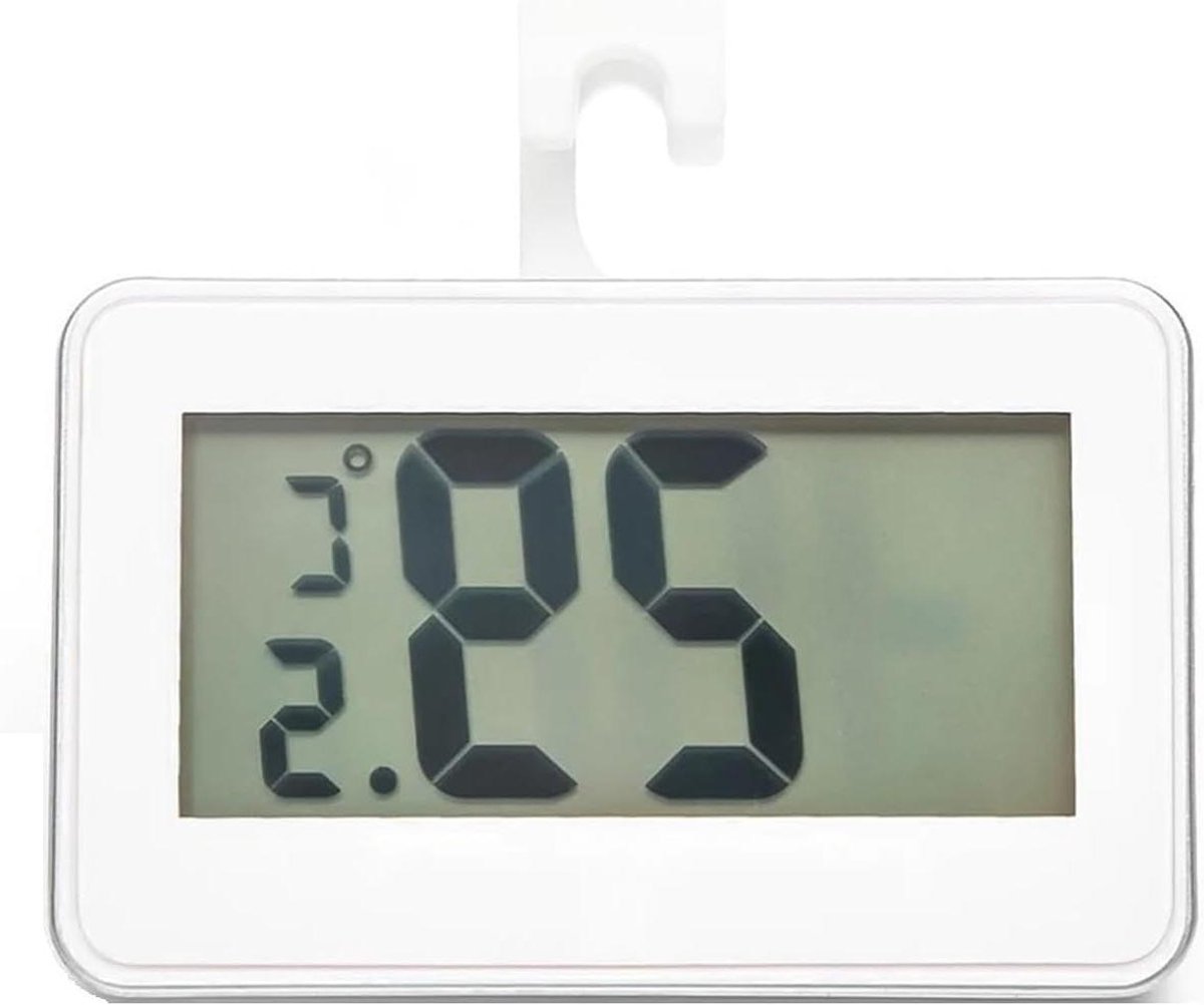 Digitale Koelkast Thermometer - Vochtigheidsmeter Vriezer - Voedsel Vers Houden - Vorstalarm Functie - IPX3 Waterdicht - Wit
