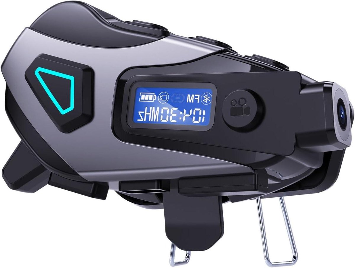 Motorhelm headset - Camera intercom - Veilig rijden - 1080P HD opname - 128GB opslag - Zwart