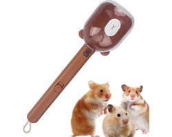 Hamster voerdispenser - Kleine dieren - Voer verstrekken - Lekvrij en bijtbestendig - 31x7x6 cm - Bruin