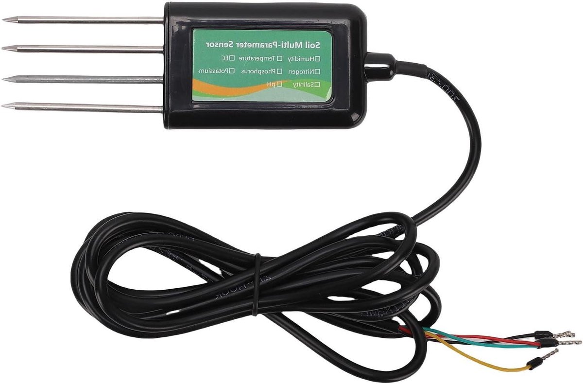 Bodemvochtmeter - Bodemtester - Plantenverzorging - 8 in 1 metingen - 22 cm - Zwart