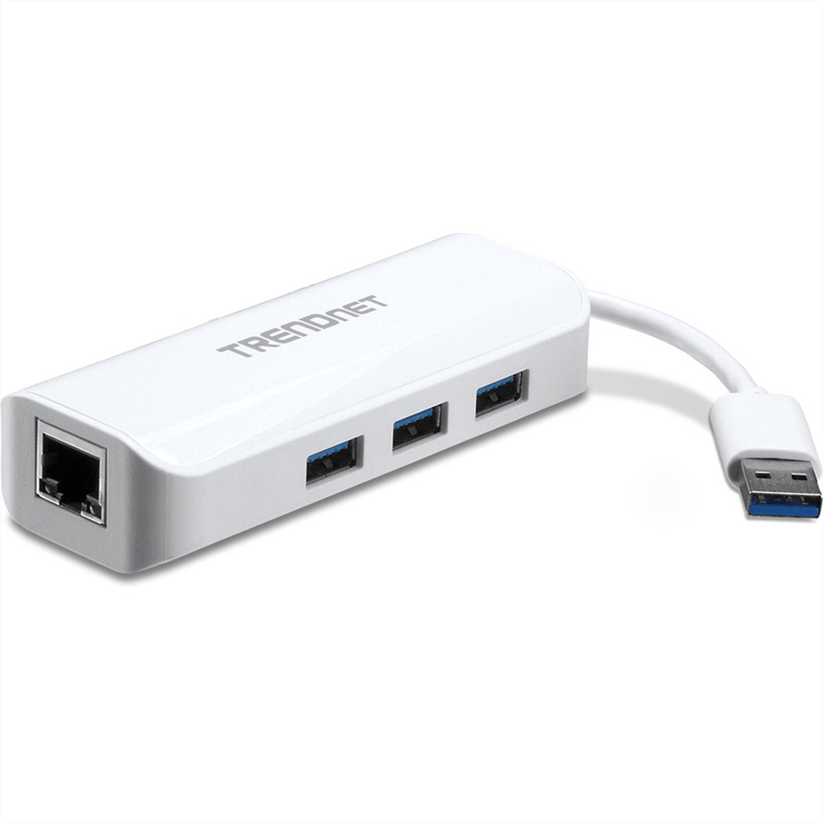 TRENDnet TU3-ETGH3 USB 3.0 naar Gigabit-adapter + USB-hub