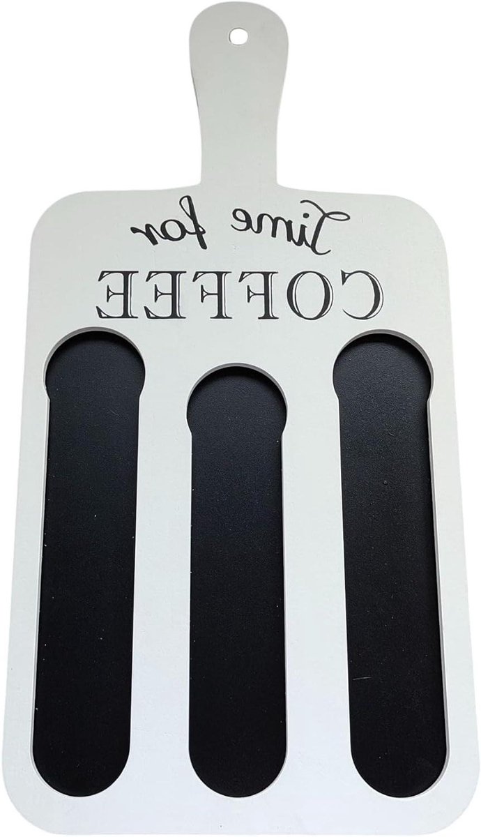 Koffiecapsulehouder Rechthoekig - Capsule rek - Keuken organiseren - Ruimtebesparend ontwerp - 47 x 23.5 cm - Wit