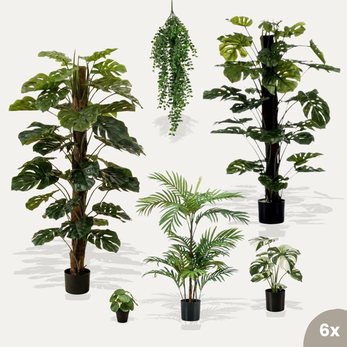 Urban jungle XL - 6 stuks - Kunstplanten - Bundelset