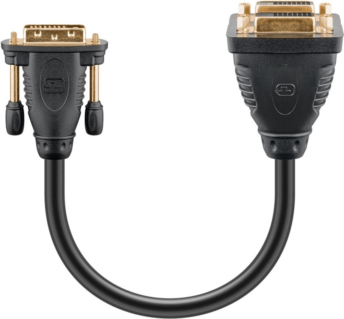 Goobay 68740 DVI kabel 0,1 meter DVI-D 2 x DVI Zwart