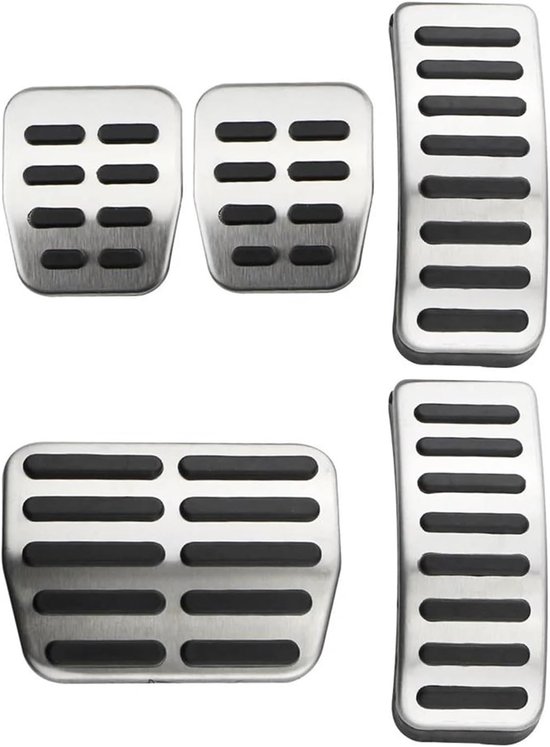 Pedaalhoezen Set - Auto Pedaal Covers - Verbeter Rijervaring - Antislip Ontwerp - 3 Delig - Zilver Zwart — afbeelding 4