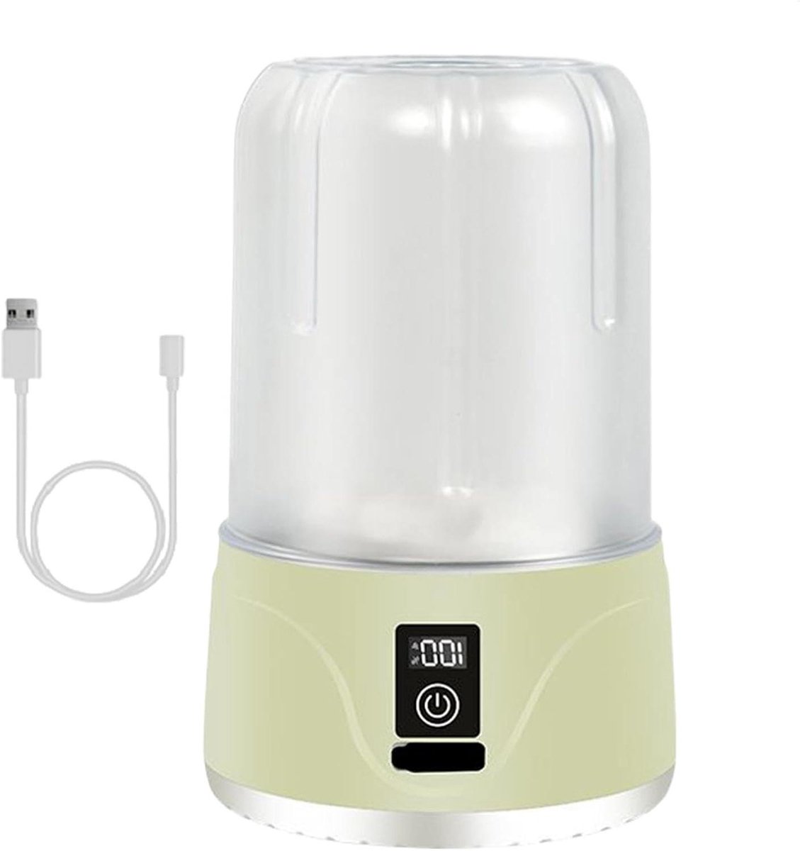 Draagbare Wasunit Kleine Wasmachine Reis Wassen Dubbele Wasopties 1000 ml Capaciteit Groen