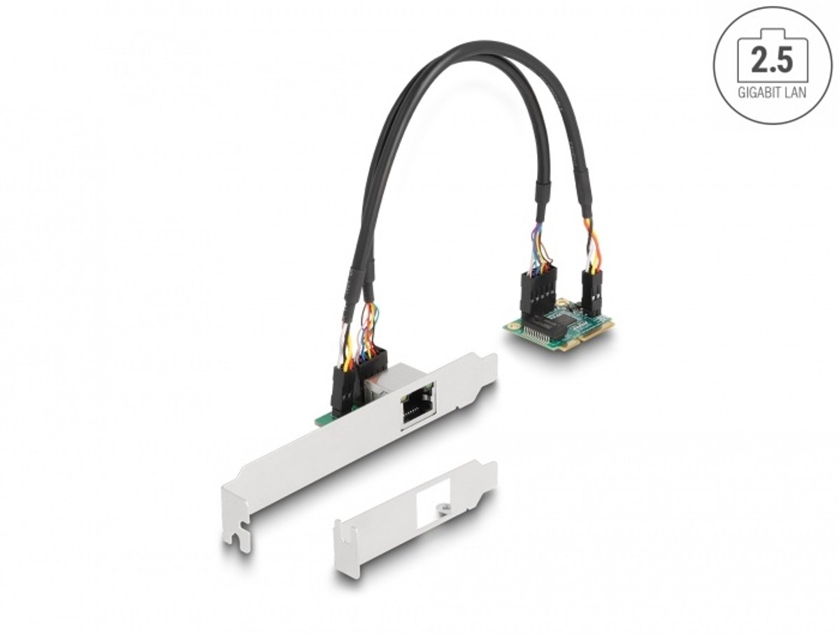 Mini PCIE I/O PCIE HALF Grootte 1 x RJ45 2.5 Gigabit LAN
