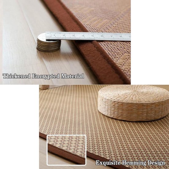 Japanse rotan mat - Zomer futon - Ontspanning en yoga - Ademend en koel - Niet gespecificeerd - Natuurlijk — afbeelding 3