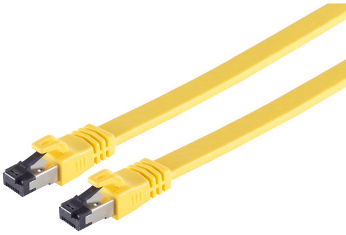 U/FTP CAT8.1 1.5M plat geel 100% koper - Netwerkkabel - Computerkabel - Kabel