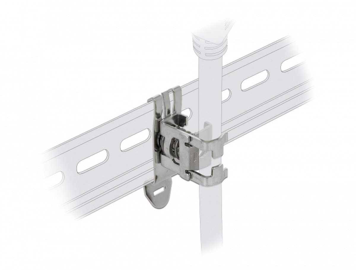 Schildklem voor DIN -rail - kabeldiameter 3 - 8 mm