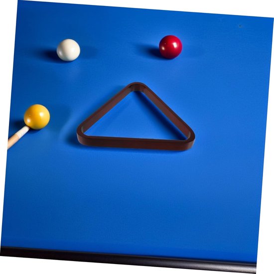 Biljart Driehoek Rack - Ballenhouder Pool - Nauwkeurige Bal Plaatsing - Stevig Massief Hout - 32x29x3.2cm - Donkerrood — afbeelding 2