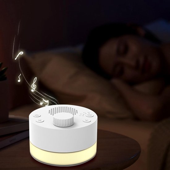 Geluidapparaat Baby - Slaaphulp - Rustgevende Slaap - 24 Natuurlijke Geluiden - Compact Formaat - Wit — afbeelding 2