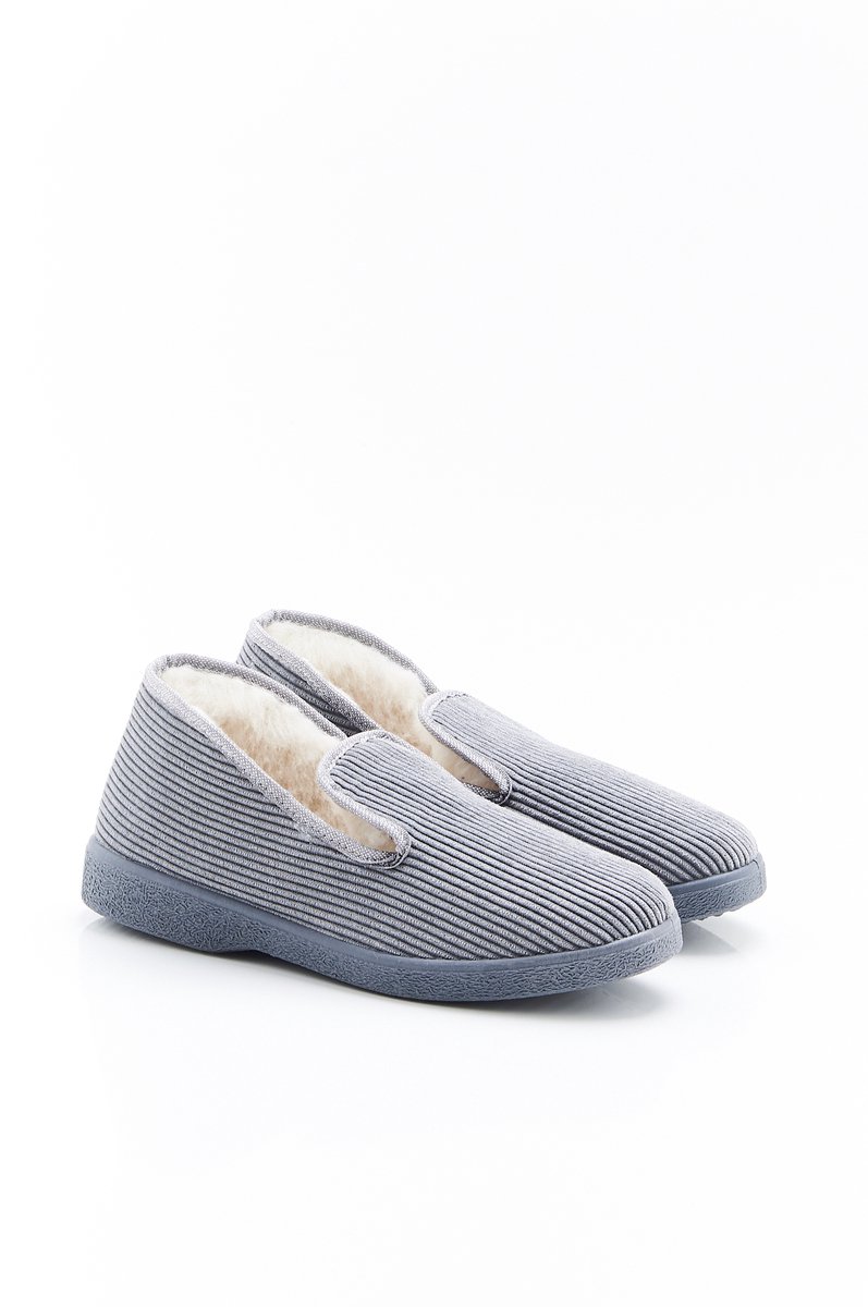 Damart - Charentaise pantoffels met ruit of effen Thermolactyl - Dames - Grijs - 39