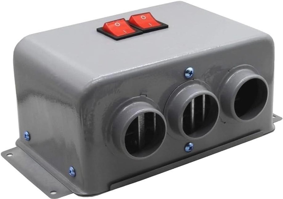 Auto Verwarming - Snelle Ontdooier - Veilig Rijden - Stille Drie-Gaten - 25x19x11 cm - Grijs