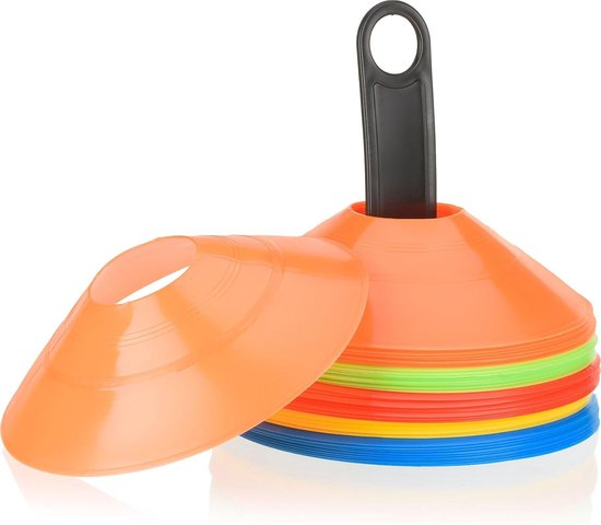 Markeerkegels 50 Stuks - Sport Pionnen - Sport Training - Veelzijdig Gebruik - 50 Stuks - Oranje — afbeelding 2